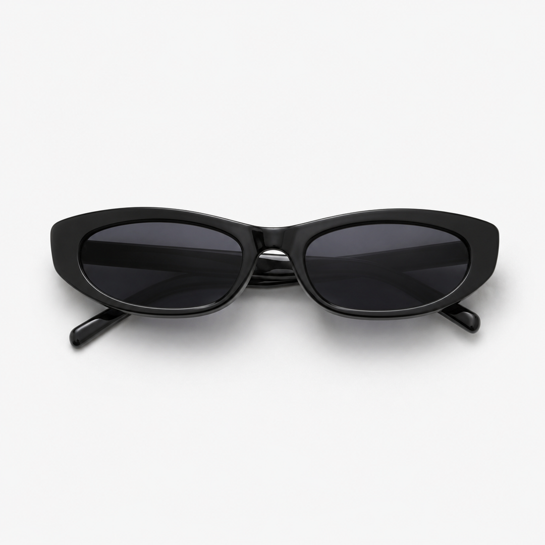 Classic Black Cat-Eye Sunglasses