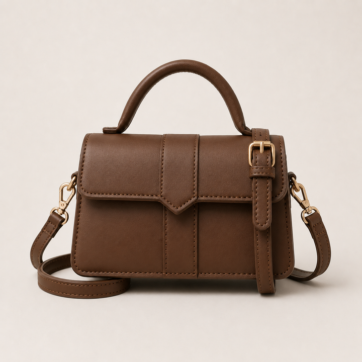 Classic Brown Mini Top Handle Bag