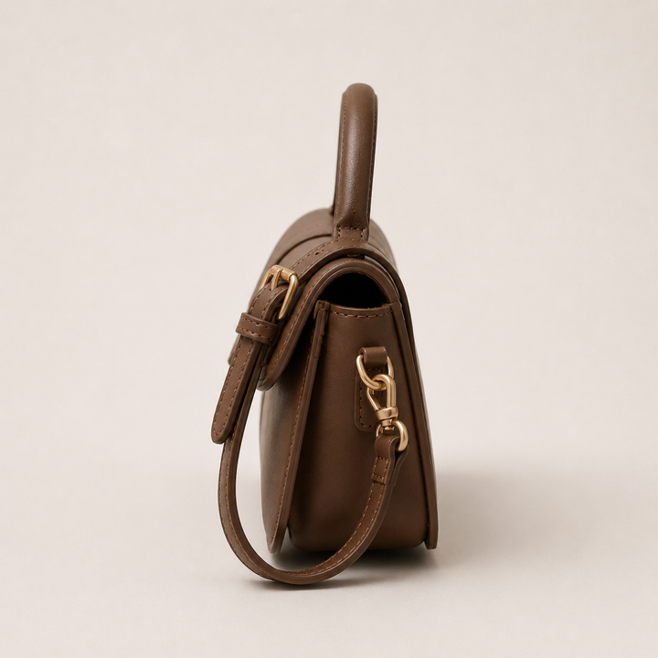 Classic Brown Mini Top Handle Bag