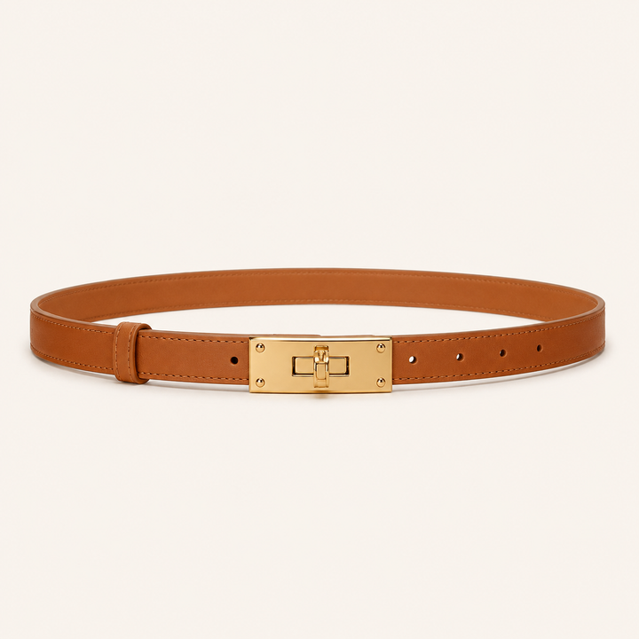 Elegant Tan Leather Belt