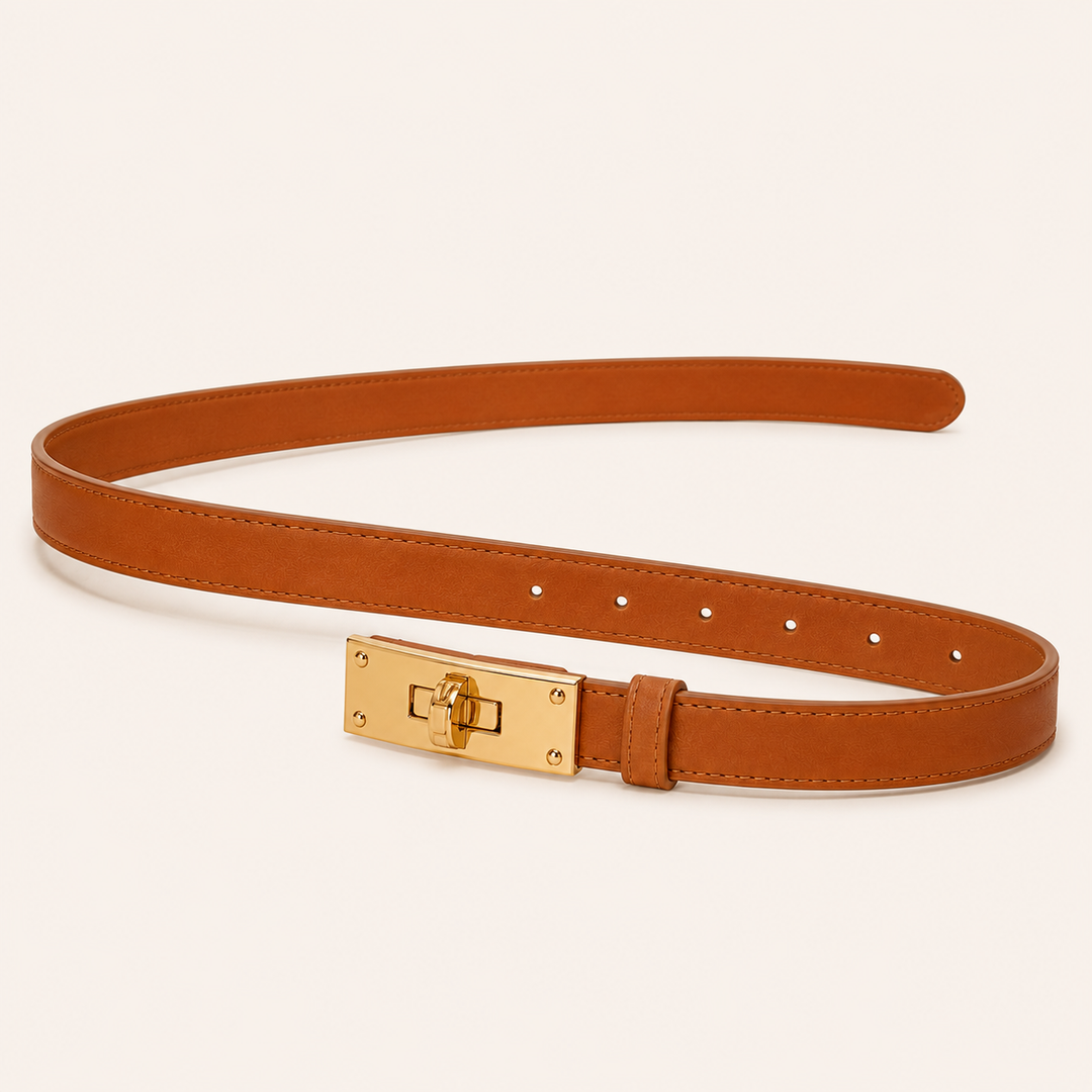 Elegant Tan Leather Belt